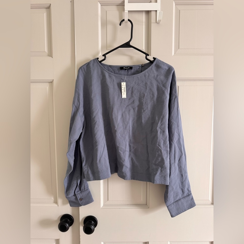 Madewell relaxed tulip back top M NWT